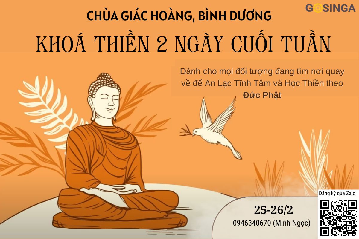 Khóa Thiền Tứ Niệm Xứ 2 Ngày Cuối Tuần    
